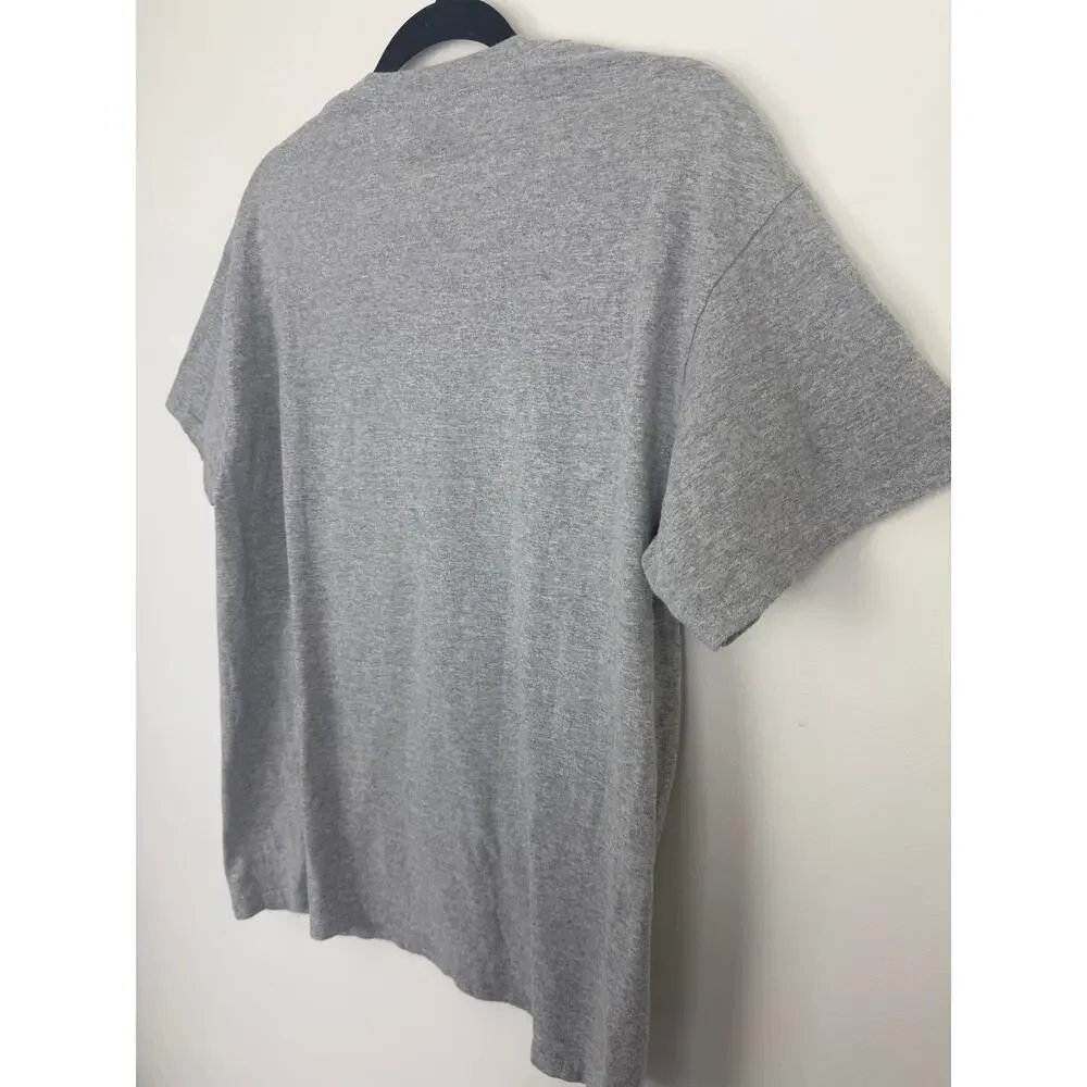 Super Mario Nintendo Graphic Luigi Mario Yoshi Peach Toad Gray T-Shirt Large